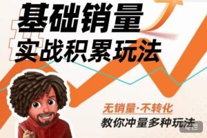 内功丨淘系基础销量实战积累玩法，无销量·不转化，教你冲量多种玩法