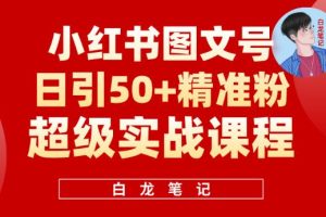 小红书图文号日引50+精准流量，超级实战的小红书引流课，非常适合新手