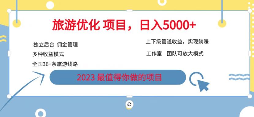 7.22旅游项目最新模式，独立后台+全国35+线路，日入5000+！