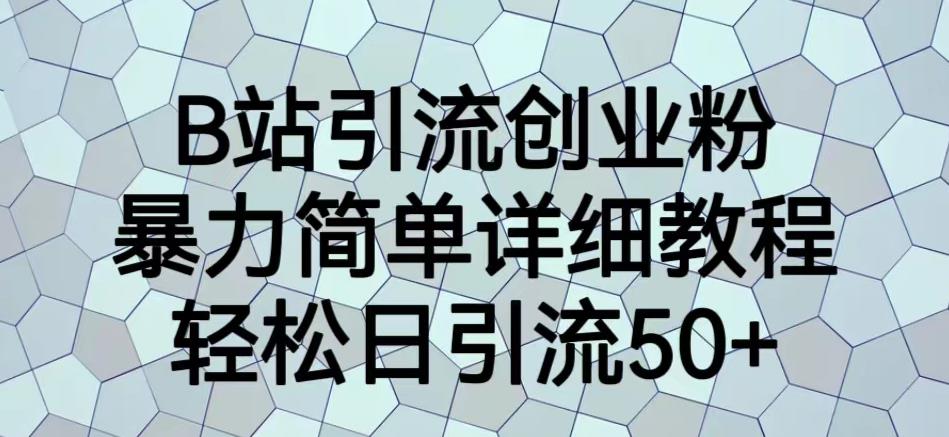 B站引流创业粉详细教程，轻松日引流50+