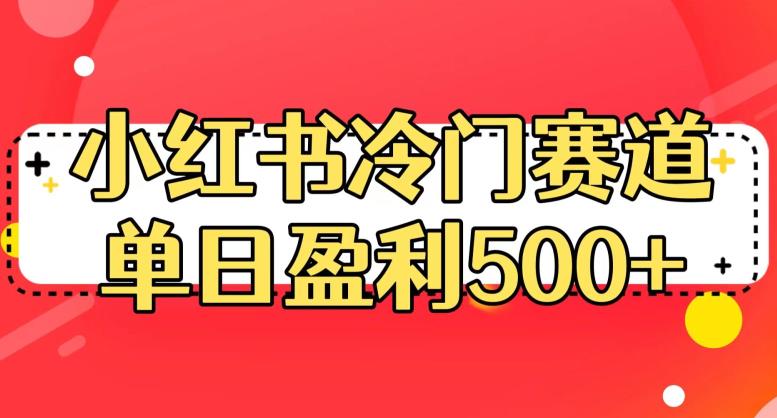 小红书冷门赛道，单日盈利500+！学习素材资料及独家课程解密！