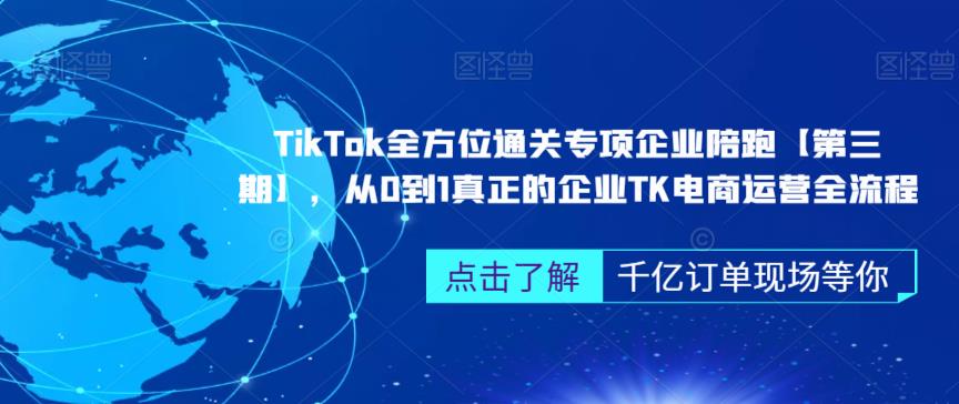 【第三期】全方位通关TikTok电商运营全流程，企业陪跑从0到1