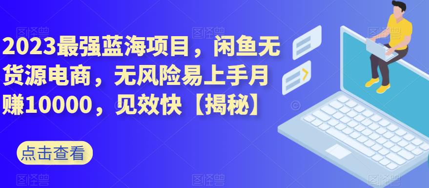 2023年最佳蓝海项目：闲鱼无货源电商，零风险易上手，月入过万！