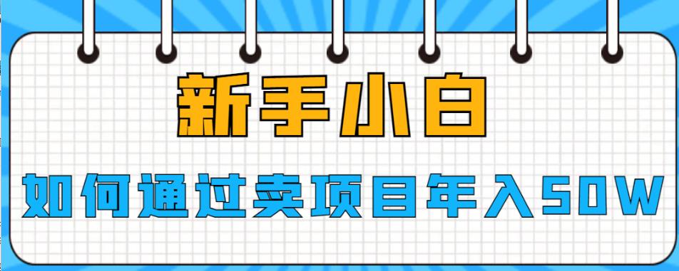 如何通过卖项目年入50W，网创新手必备技巧！