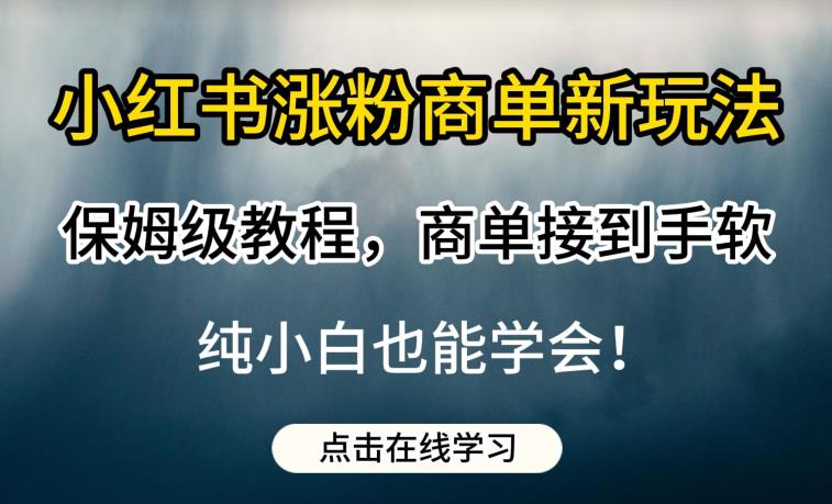 小红书商单涨粉实操教程，保姆级玩法，轻松接到手软 | 宝妈、上班族、大学生也能学会