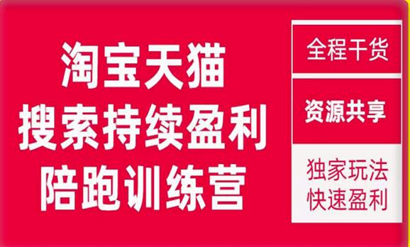 2023淘宝天猫搜索持续盈利陪跑训练营，独家玩法，快速盈利