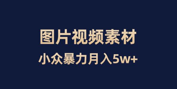 卖图片视频素材月入5W+，零成本小众暴力项目教程