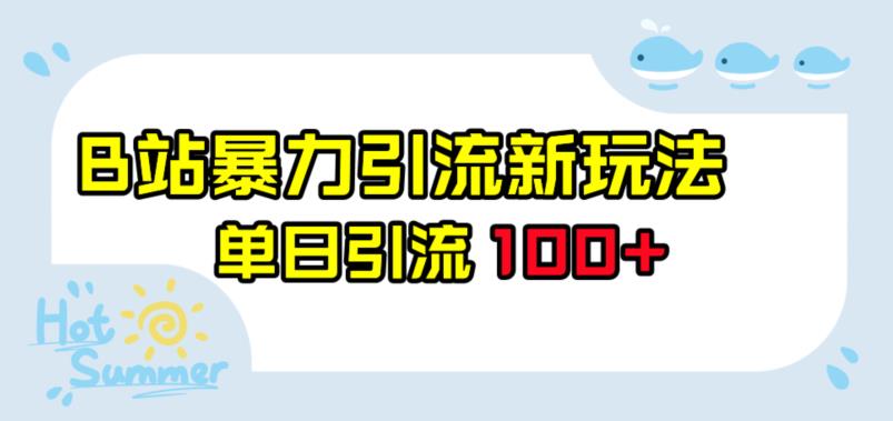 如何在B站进行暴力引流？单日引流100+的新玩法