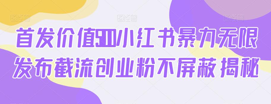 小红书暴力发布揭秘！首发价值5100！截流与屏蔽问题解决办法一网打尽！