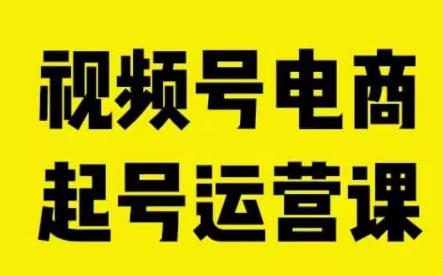 视频号电商起号运营课：自然流起号技巧及四大内容板块详解