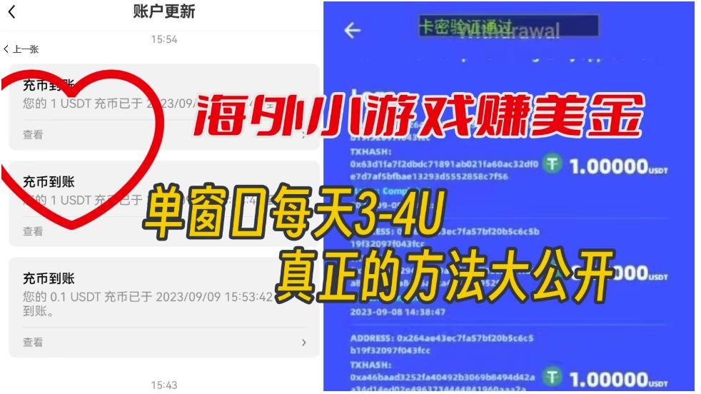 海外小游戏美金项目揭秘：单窗口3-4U收入，电脑设备攻略