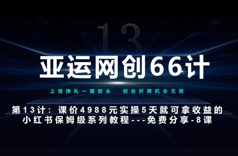 亚运网创66计第13计：小红书实战系列，轻松搭建爆款选题库