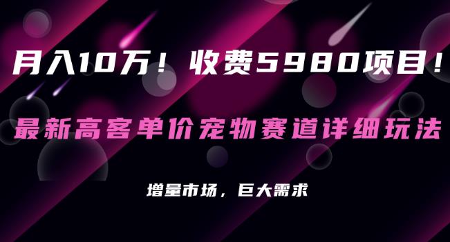 高客单价宠物赛道详细玩法：线上同城宠物中介，冷门冲击热门市场