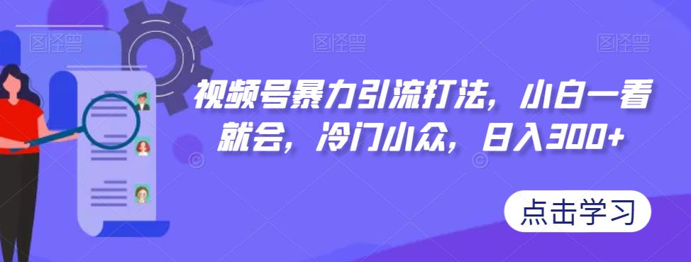 视频号暴力引流技巧，冷门小众也能日入300+【揭秘】