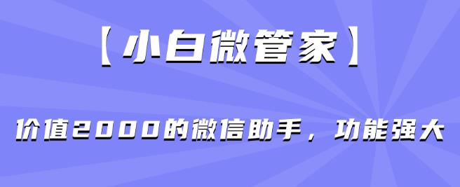 【小白微管家】多功能微信助手，实用功能一应俱全