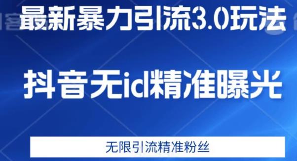 抖音无ID暴力引流3.0，各行业精准用户获取新节点