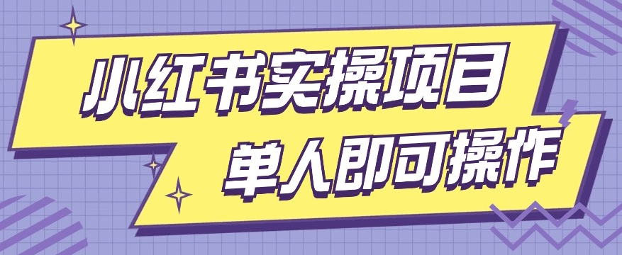 小红书实操项目，单人单天收入200+，详细指导变现赚钱