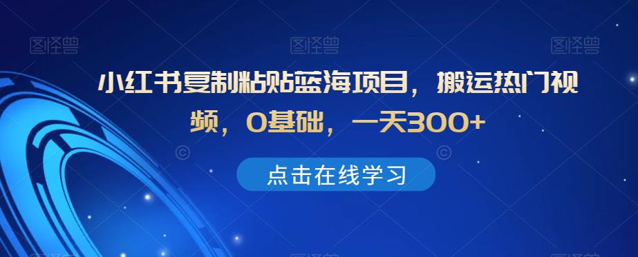 小红书搬运热门视频，0基础，一天300+，教你如何操作