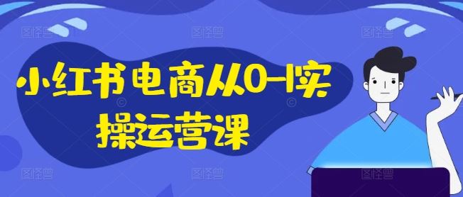 小红书电商从0-1实操运营课，小红书手机实操小红书/IP和私域课/小红书电商电脑实操板块等